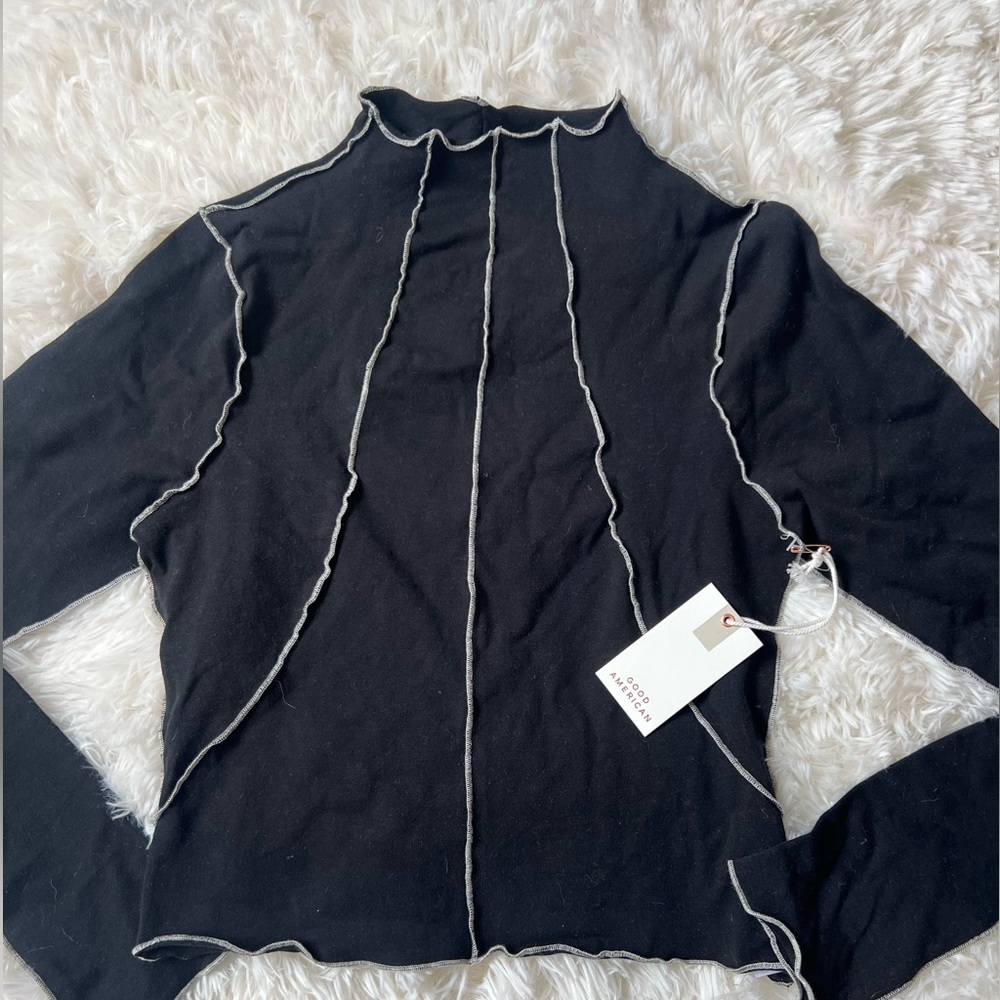Good American size M, mockneck long sleeve t-shirt